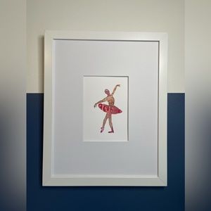 Ballerina postage stamp art